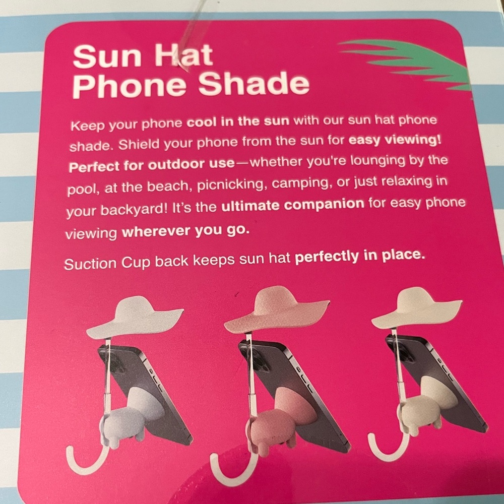 Pink Sun Hat Phone Shade